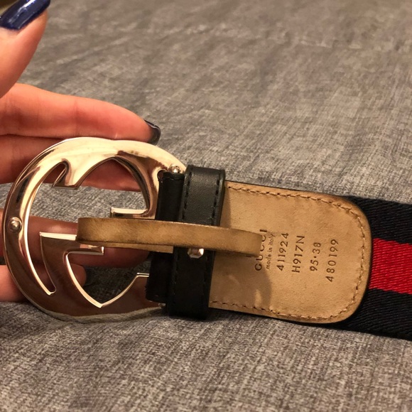 Gucci belt web belt with G buckle - Picture 4 of 8